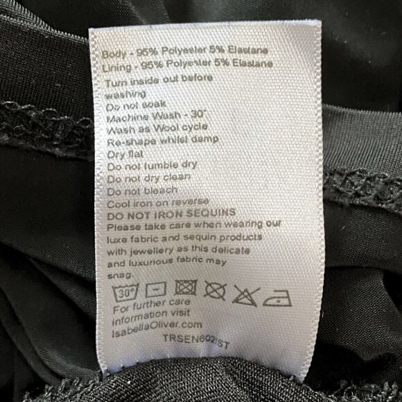 ISABELLA OLIVER MATERNITY BLACK SEQUIN SHOULDER LONG SLEEVE FORMAL DRESS - 2 - Picture 11 of 11